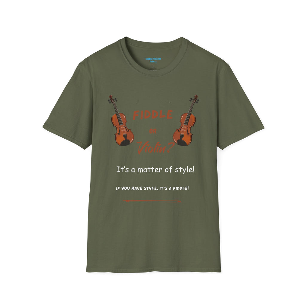 Fiddle or Violin? Graphic Tee — Funny Musician Shirt for Fiddle, Violin & Bow Players