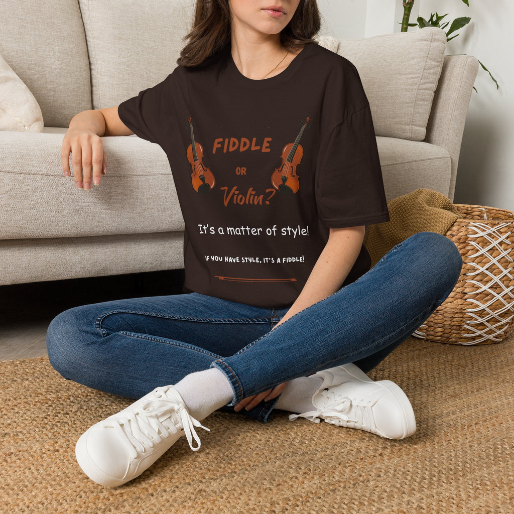 Fiddle or Violin? Graphic Tee — Funny Musician Shirt for Fiddle, Violin & Bow Players