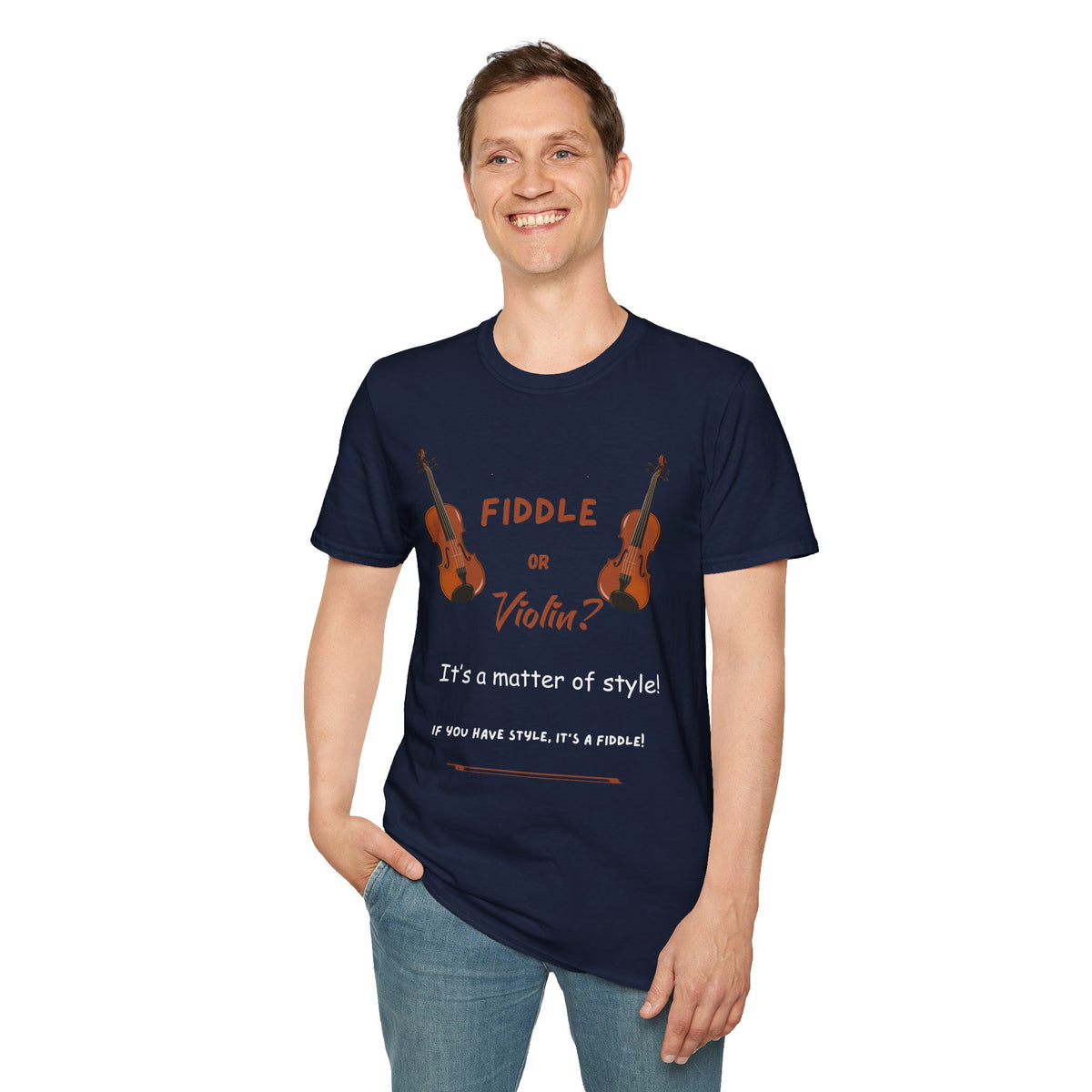 Fiddle or Violin? Graphic Tee — Funny Musician Shirt for Fiddle, Violin & Bow Players