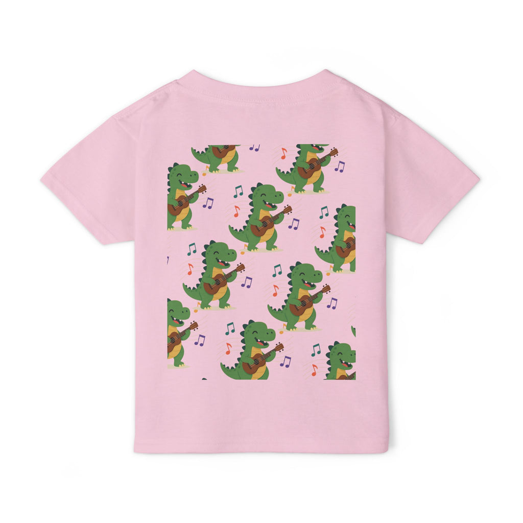 Toddler T‑Shirt — Cute Dinosaur Playing Guitar | Musical Dino Kids Tee