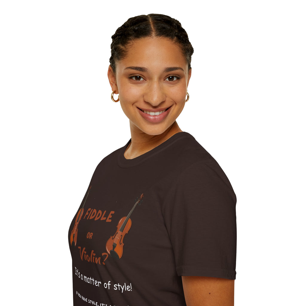 Fiddle or Violin? Graphic Tee — Funny Musician Shirt for Fiddle, Violin & Bow Players