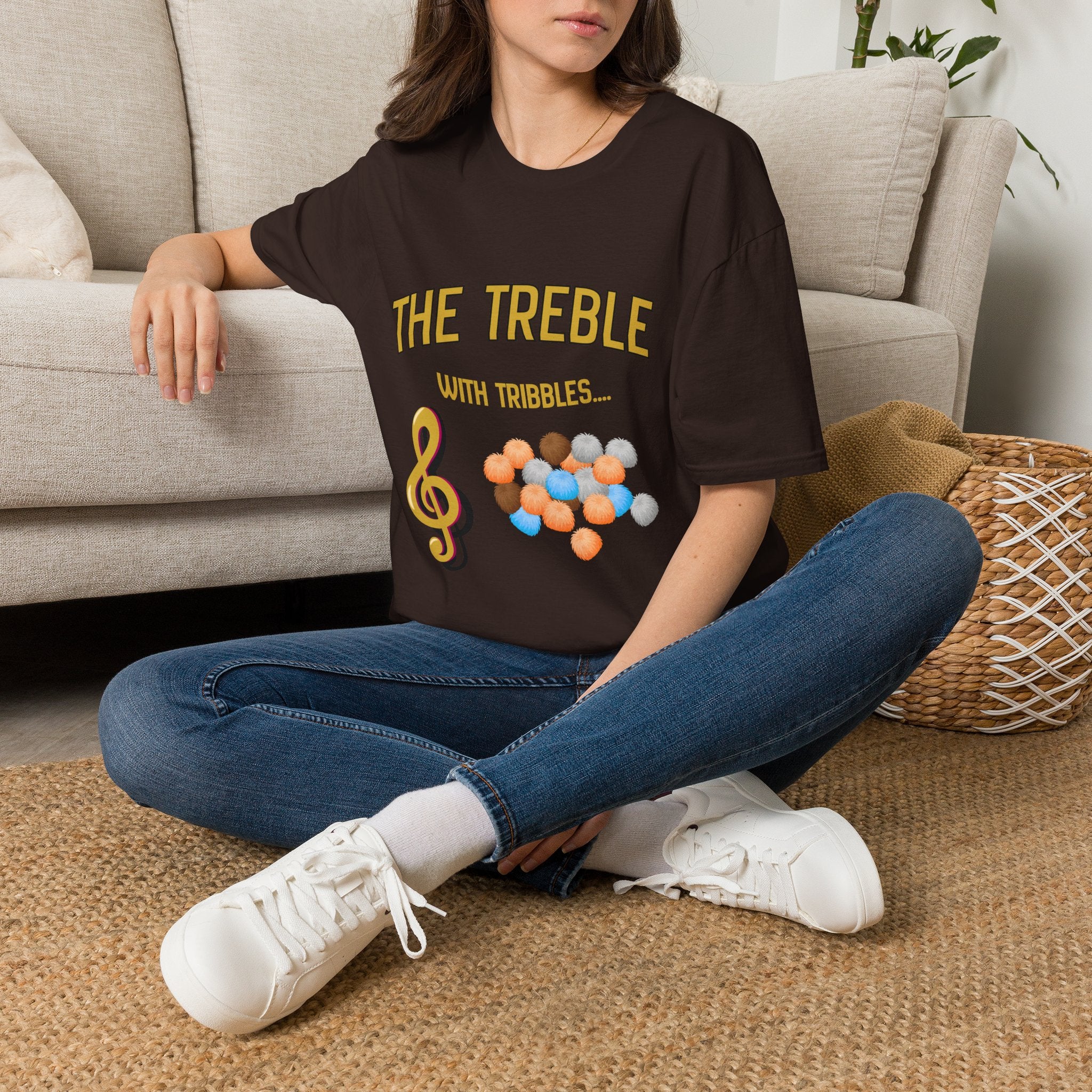 Treble With Tribbles T-Shirt — Funny Music & Star Trek Mashup Tee