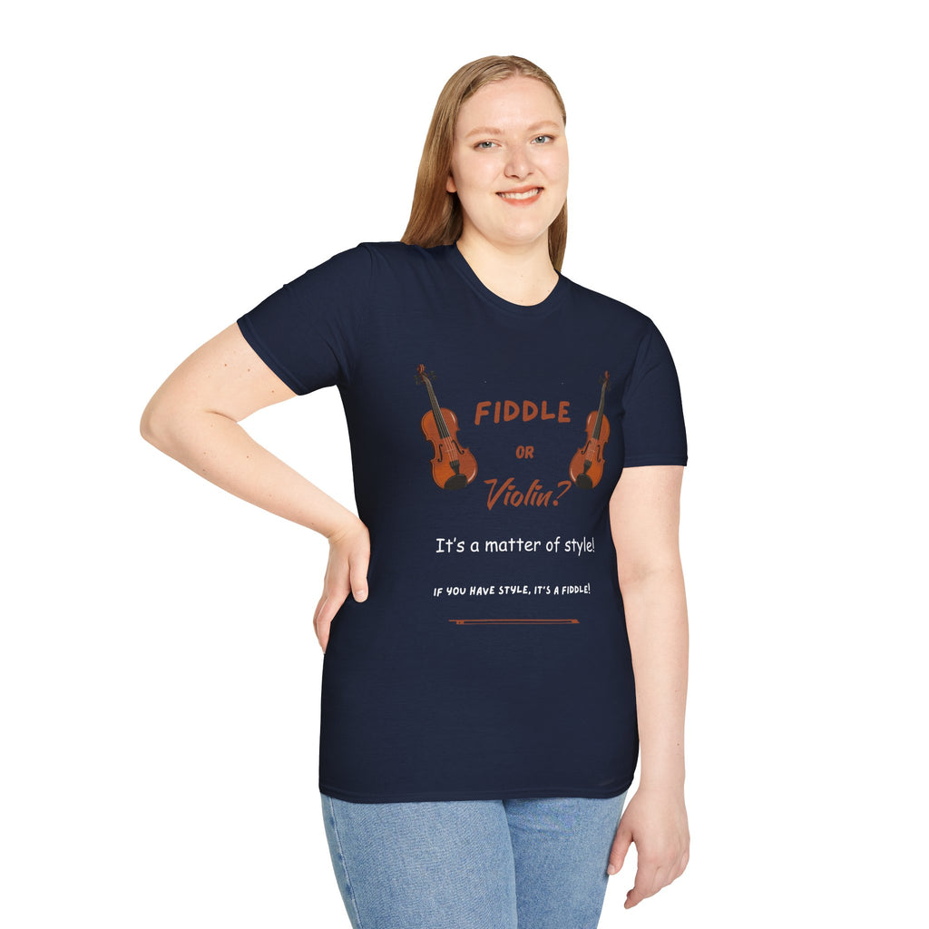 Fiddle or Violin? Graphic Tee — Funny Musician Shirt for Fiddle, Violin & Bow Players