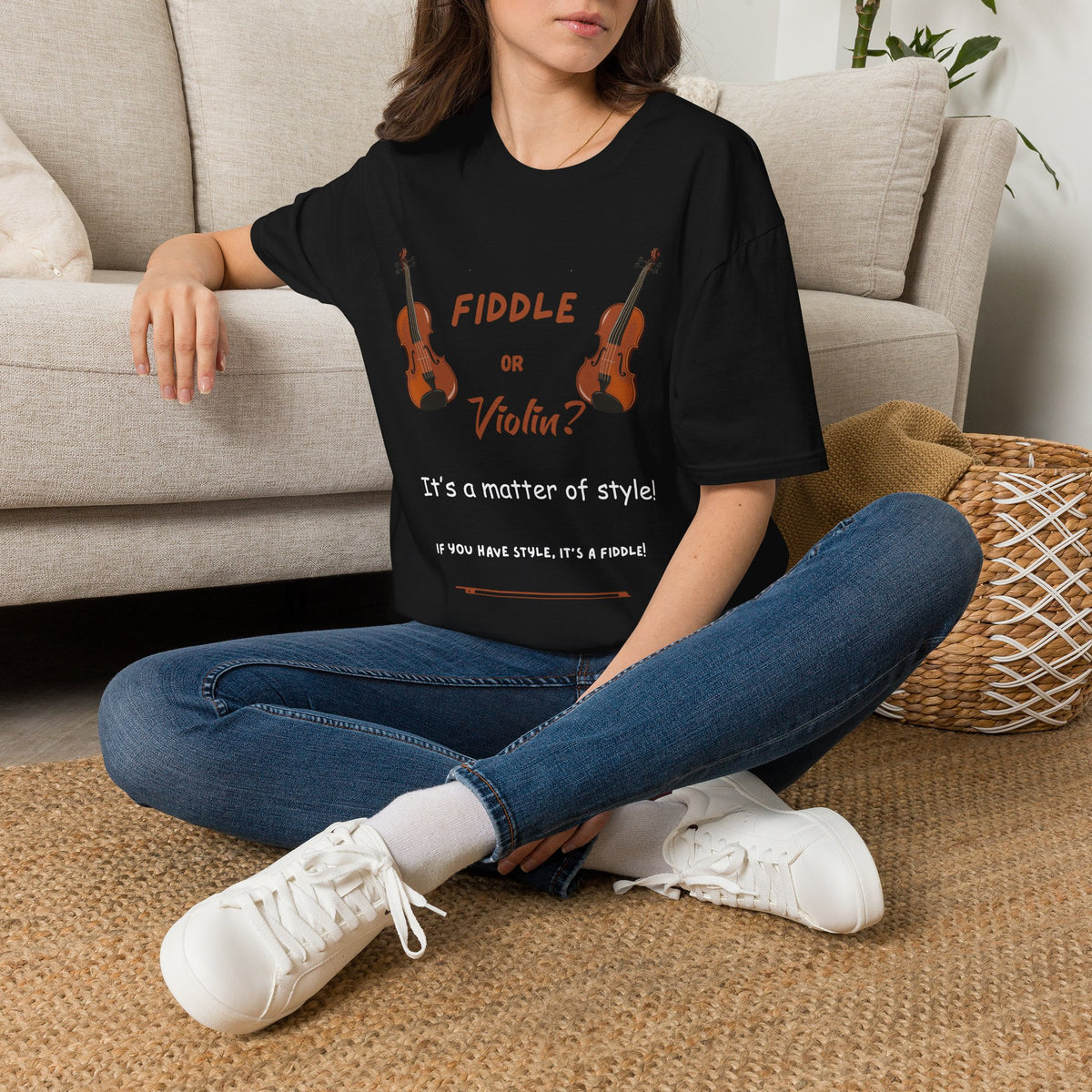 Fiddle or Violin? Graphic Tee — Funny Musician Shirt for Fiddle, Violin & Bow Players