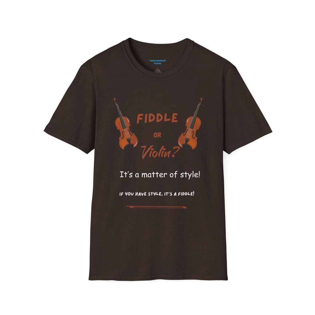 Fiddle or Violin? Graphic Tee — Funny Musician Shirt for Fiddle, Violin & Bow Players