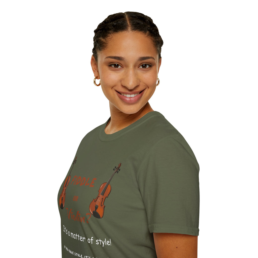 Fiddle or Violin? Graphic Tee — Funny Musician Shirt for Fiddle, Violin & Bow Players
