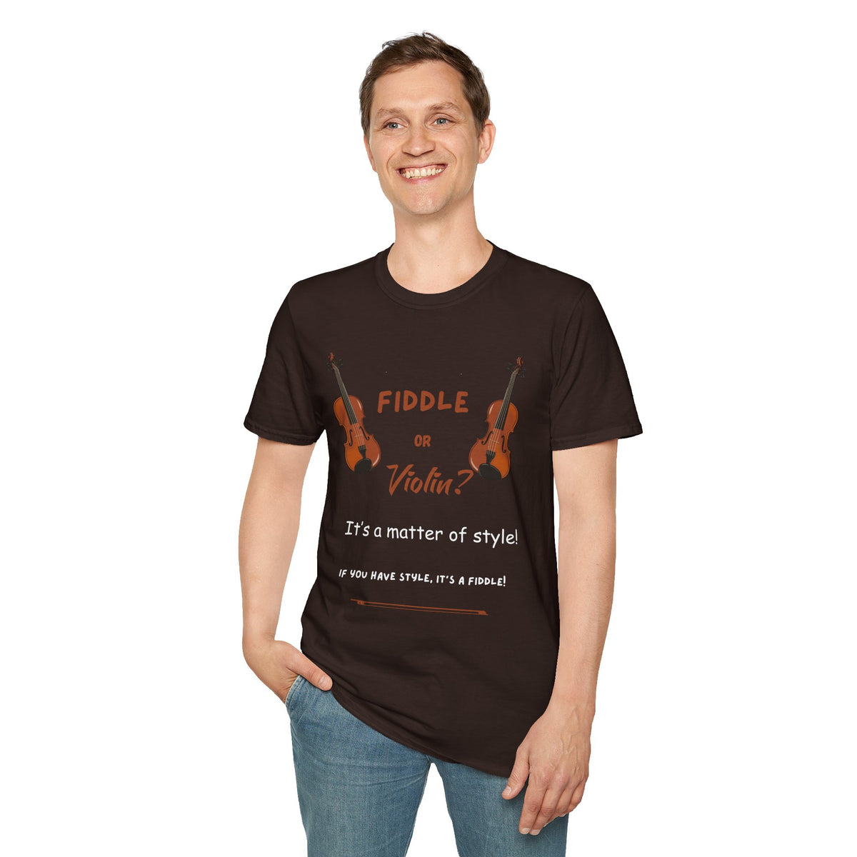 Fiddle or Violin? Graphic Tee — Funny Musician Shirt for Fiddle, Violin & Bow Players