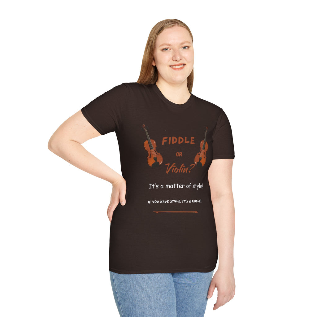 Fiddle or Violin? Graphic Tee — Funny Musician Shirt for Fiddle, Violin & Bow Players