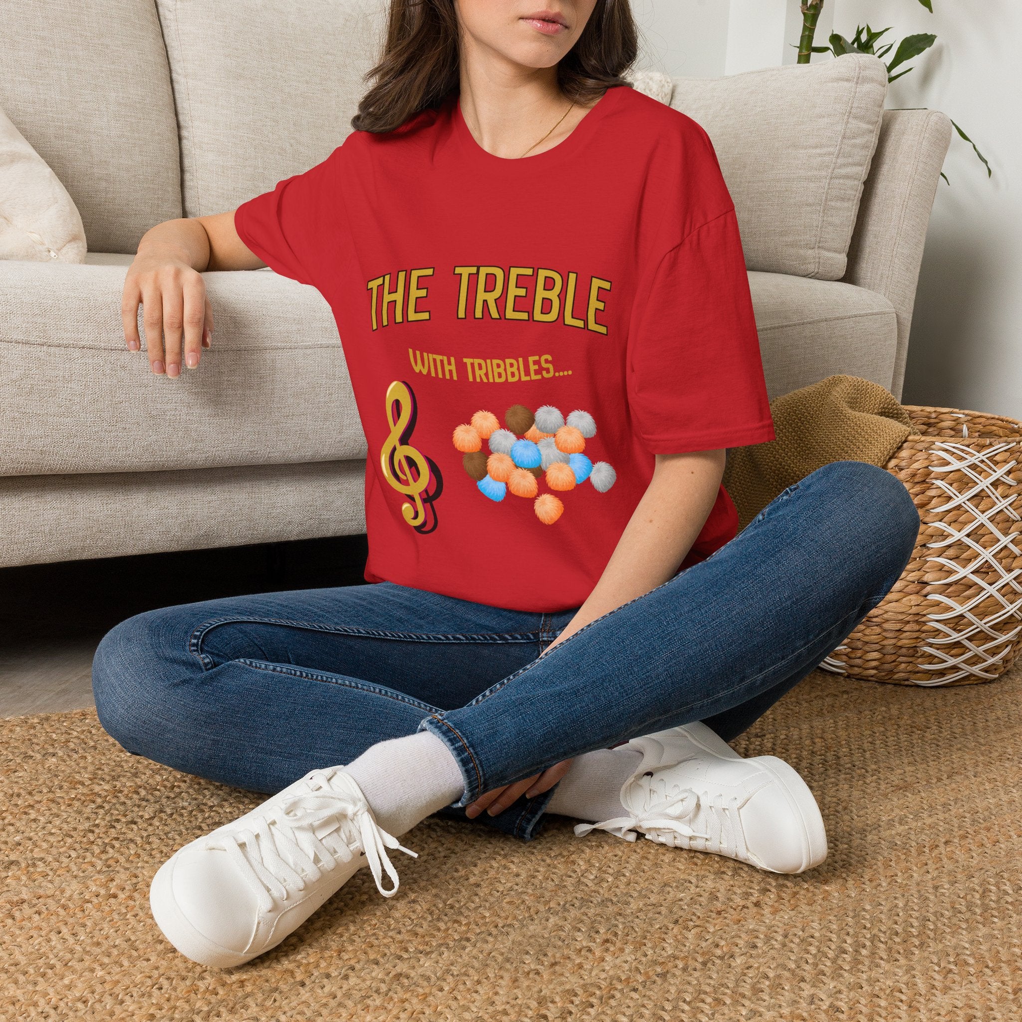 Treble With Tribbles T-Shirt — Funny Music & Star Trek Mashup Tee