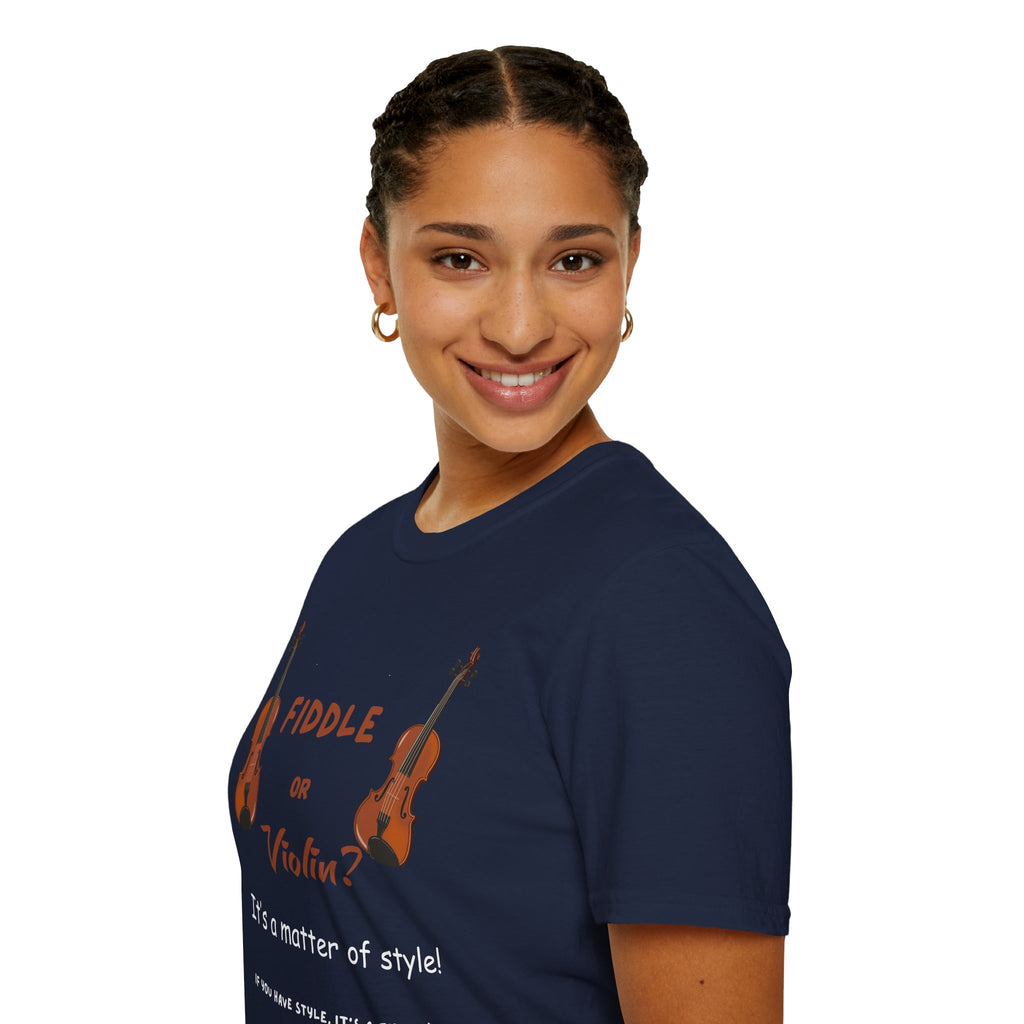 Fiddle or Violin? Graphic Tee — Funny Musician Shirt for Fiddle, Violin & Bow Players