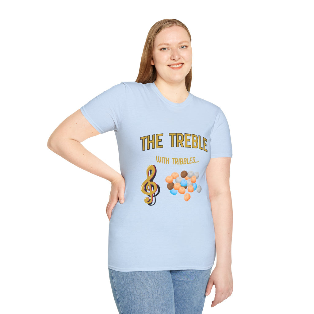Treble With Tribbles T-Shirt — Funny Music & Star Trek Mashup Tee