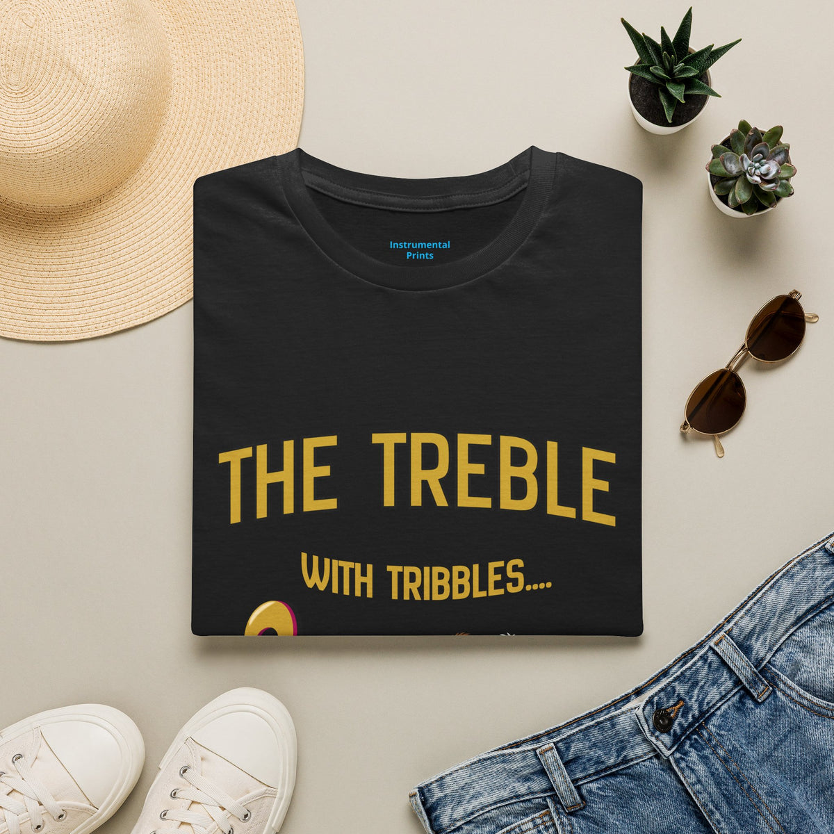 Treble With Tribbles T-Shirt — Funny Music & Star Trek Mashup Tee