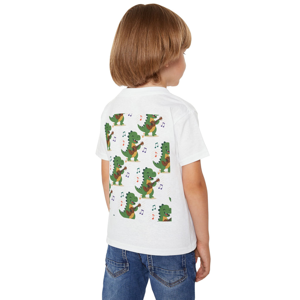 Toddler T‑Shirt — Cute Dinosaur Playing Guitar | Musical Dino Kids Tee
