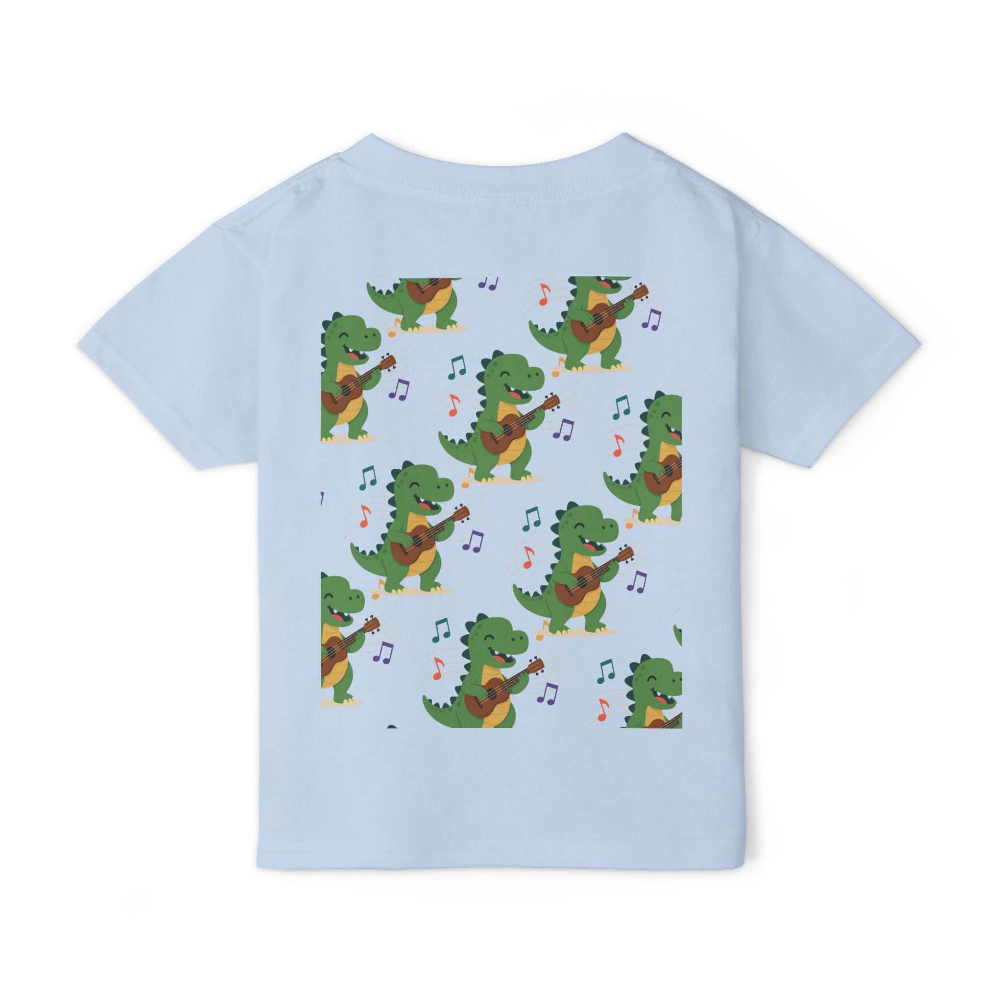 Toddler T‑Shirt — Cute Dinosaur Playing Guitar | Musical Dino Kids Tee