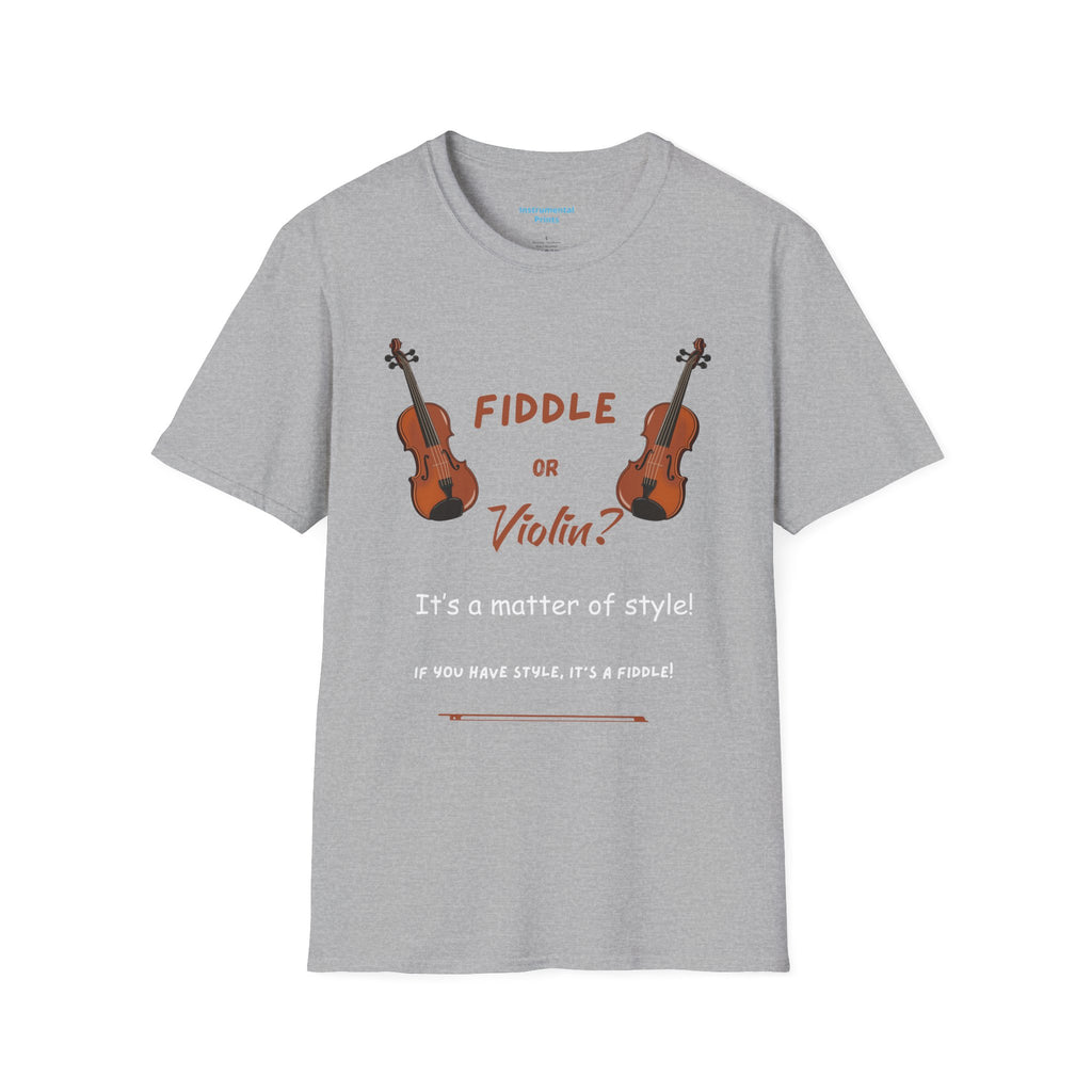 Fiddle or Violin? Graphic Tee — Funny Musician Shirt for Fiddle, Violin & Bow Players