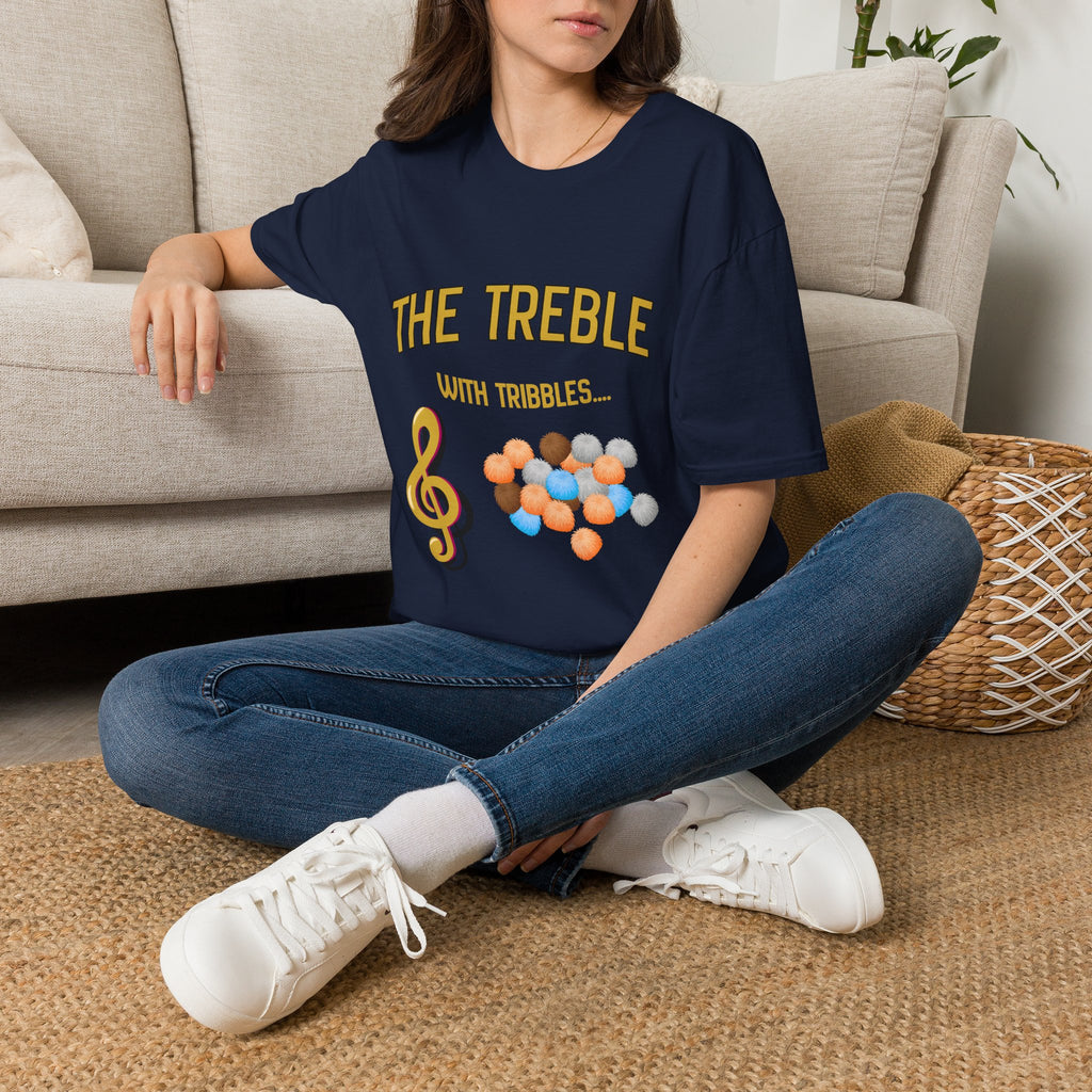 Treble With Tribbles T-Shirt — Funny Music & Star Trek Mashup Tee