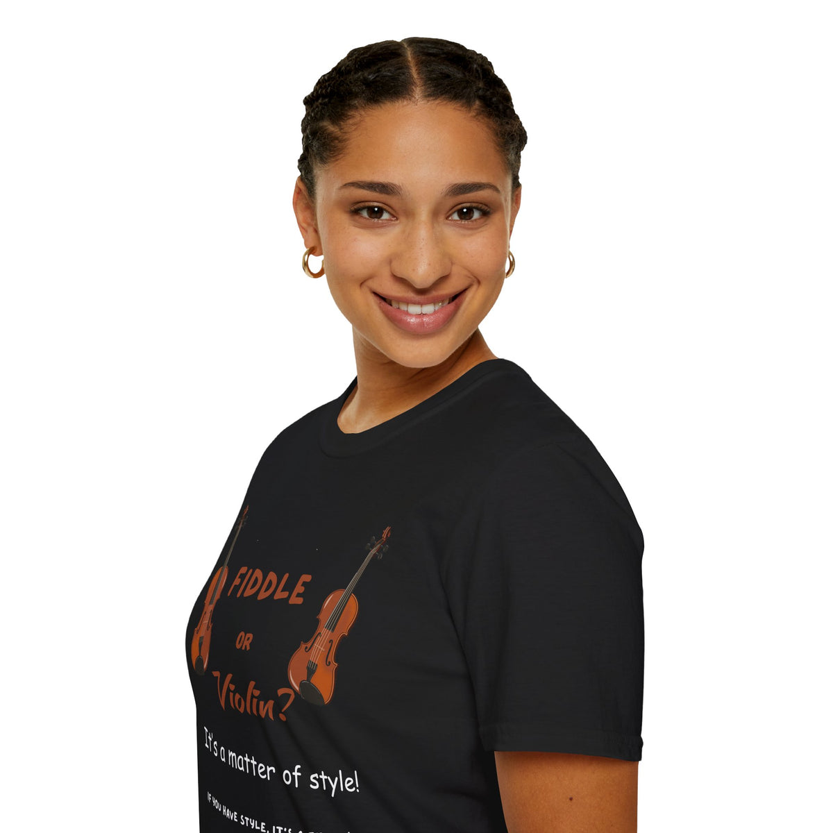 Fiddle or Violin? Graphic Tee — Funny Musician Shirt for Fiddle, Violin & Bow Players