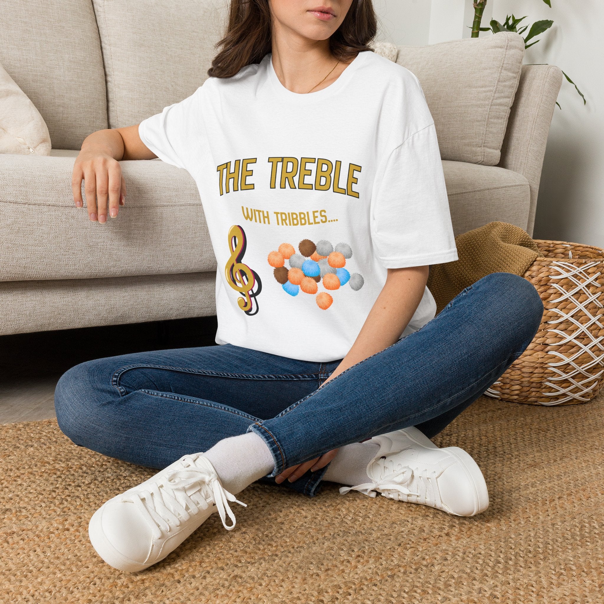 Treble With Tribbles T-Shirt — Funny Music & Star Trek Mashup Tee