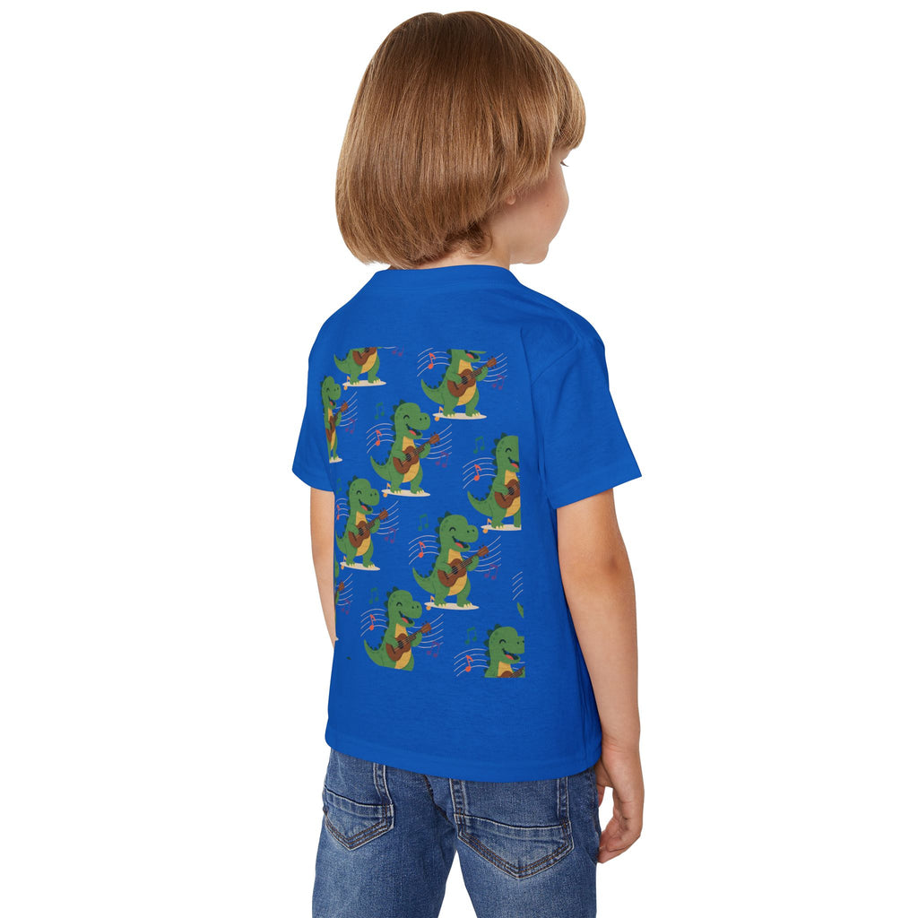 Toddler T‑Shirt — Cute Dinosaur Playing Guitar | Musical Dino Kids Tee