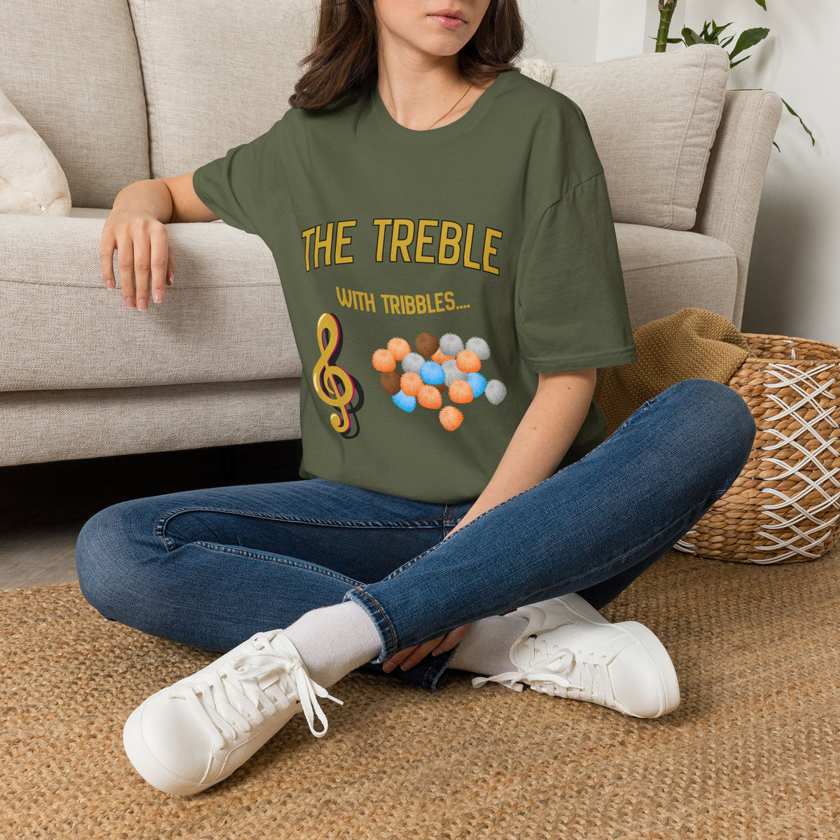 Treble With Tribbles T-Shirt — Funny Music & Star Trek Mashup Tee