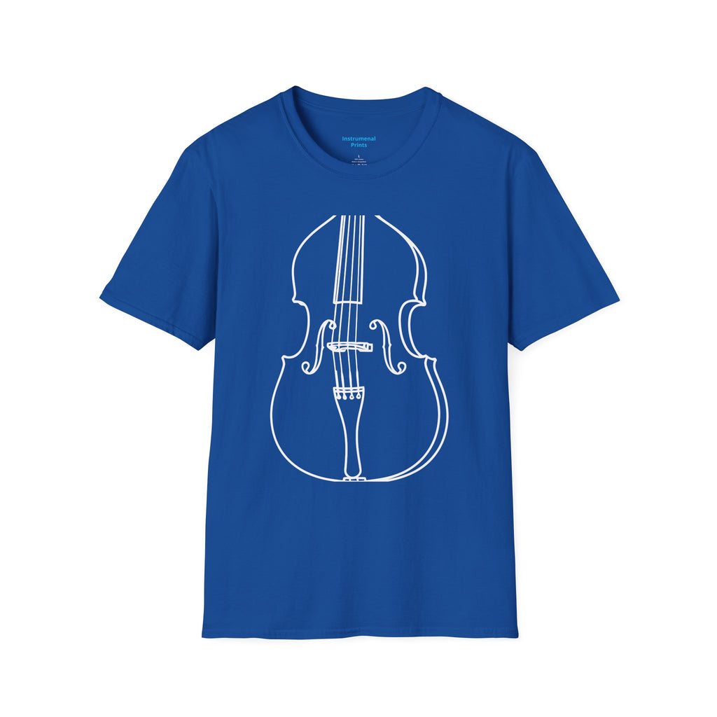 BassOutline T-Shirt — Minimalist String Instrument Tee for Musicians & Music Lovers