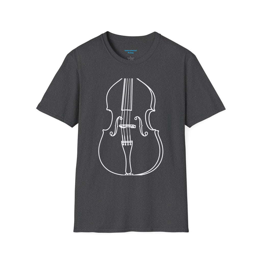 BassOutline T-Shirt — Minimalist String Instrument Tee for Musicians & Music Lovers