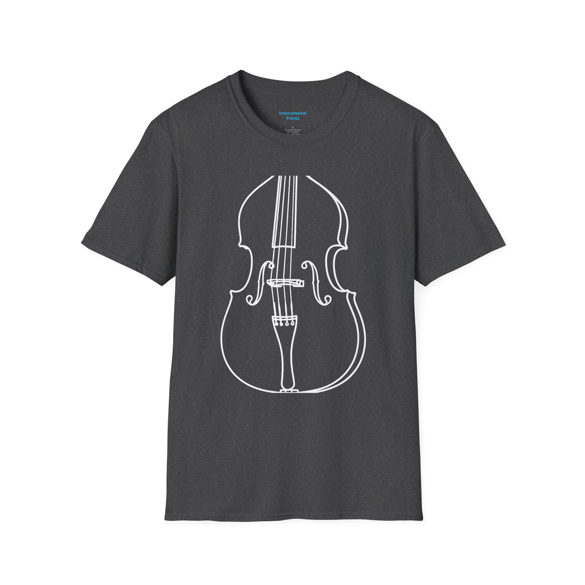 BassOutline T-Shirt — Minimalist String Instrument Tee for Musicians & Music Lovers