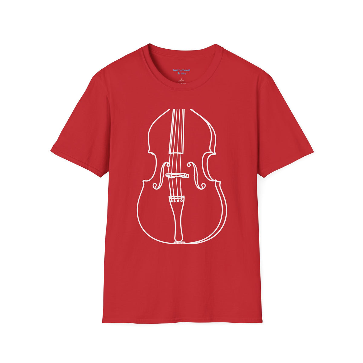 BassOutline T-Shirt — Minimalist String Instrument Tee for Musicians & Music Lovers