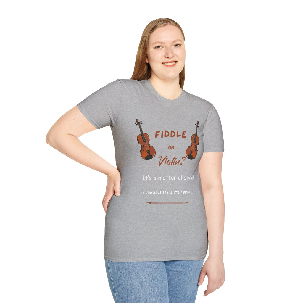 Fiddle or Violin? Graphic Tee — Funny Musician Shirt for Fiddle, Violin & Bow Players