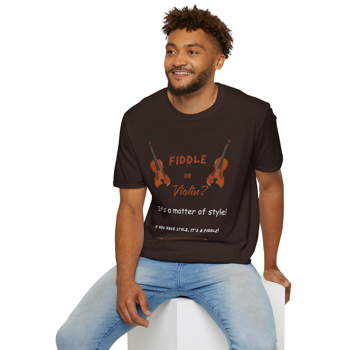 Fiddle or Violin? Graphic Tee — Funny Musician Shirt for Fiddle, Violin & Bow Players