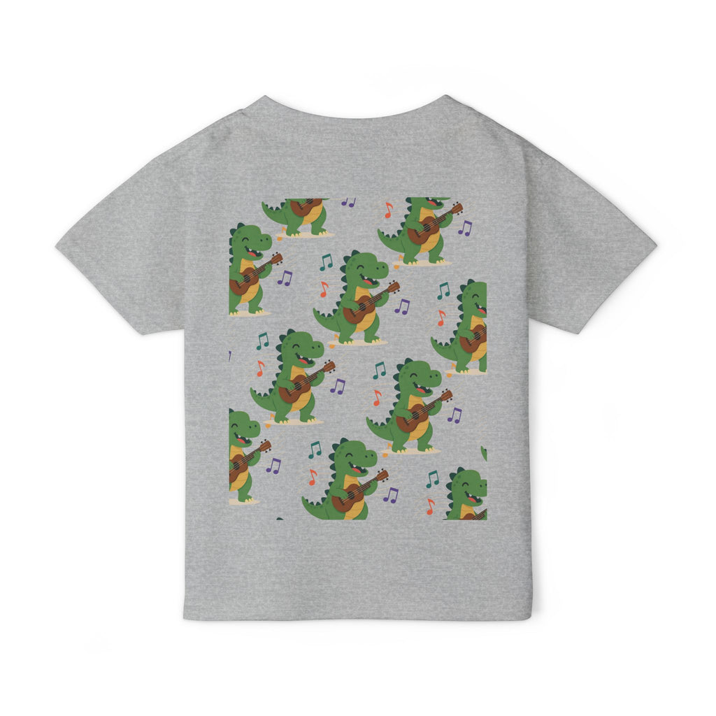 Toddler T‑Shirt — Cute Dinosaur Playing Guitar | Musical Dino Kids Tee