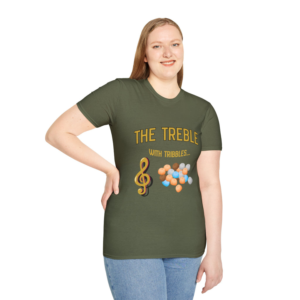 Treble With Tribbles T-Shirt — Funny Music & Star Trek Mashup Tee